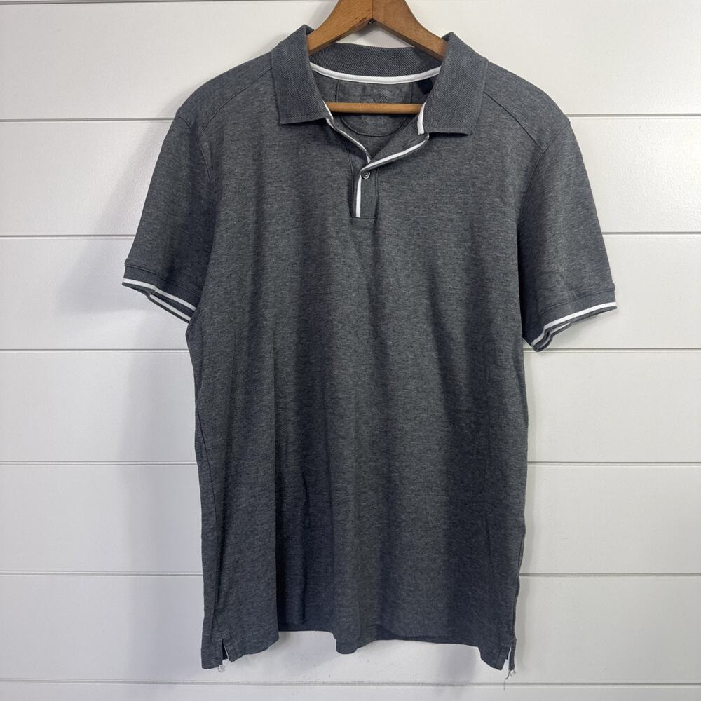 Raffi Golf Polo Shirt Short Sleeve Stretch Gray sz M